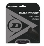 Dunlop Tennissaite Black Widow (Haltbarkeit+Spin) schwarz 12m Set