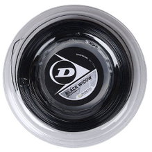 Dunlop Tennissaite Black Widow (Haltbarkeit+Spin) schwarz 200m Rolle