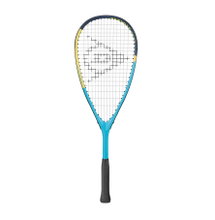 Dunlop Kinder-Squashschläger Tristorm JR 25 (160g/kopflastig) 2026 blau/grau/gelb - besaitet -