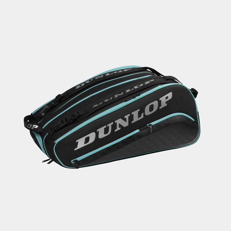 Dunlop Racket Bag Elite (Padel Racket Bag, 3 Main Compartments) black/petrol 15-pack