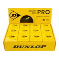 Dunlop Squashball Pro (2 yellow dots, speed very slow) black - 12 balls in box