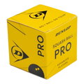Dunlop Squashball Pro (2 gelbe Punkte, Speed sehr langsam) schwarz - 1 Ball