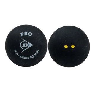 Dunlop Squashball Pro (2 yellow dots, speed very slow) black - 1 ball
