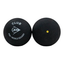 Dunlop Squash Ball Club (yellow dot, slow speed) black - 4x3 balls (12 pieces) in a box
