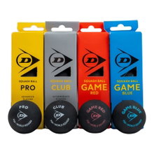 Dunlop Squashball Mix (Pro, Club, Game Red, Game Blue) black - 4x3 balls (12 pieces) in a box