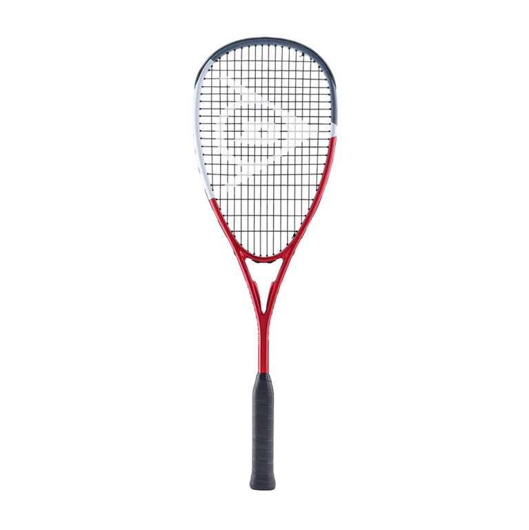 Dunlop rakieta do squasha Tristorm Elite 140g/zrównoważona 2025 czerwono/szaro/biała - naciągnięta -