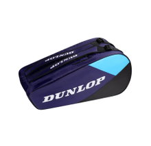 Torba na rakiety tenisowe Dunlop FX Club (torba na rakiety, 2 główne komory) 2026 fioletowo/czarna 10 sztuk