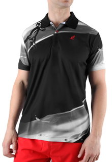 Australian Tennis-Polo Jupiter schwarz/grau Herren