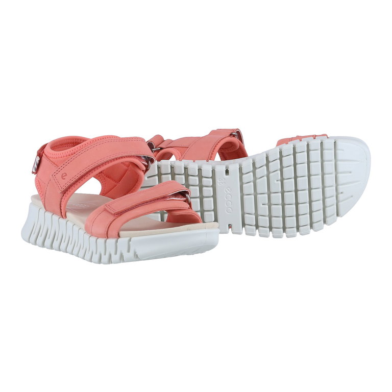 ECCO Sandale Gruuv Sol Lea (Premium-Leder) coral orange Damen
