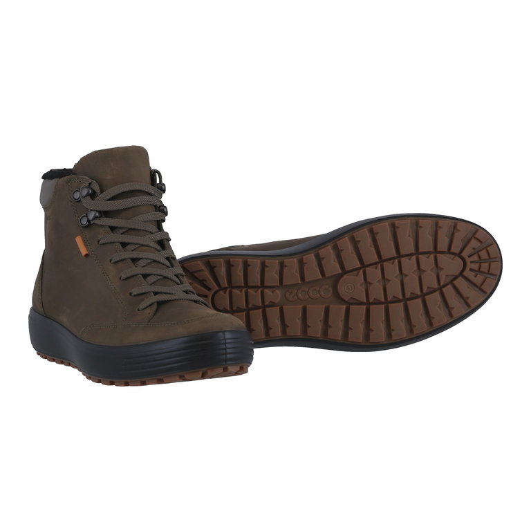 ECCO Winterschuhe Soft 7 Tred Mid-Cut GTX (Leder, wasserdicht) dunkelgrün/tarmac Herren
