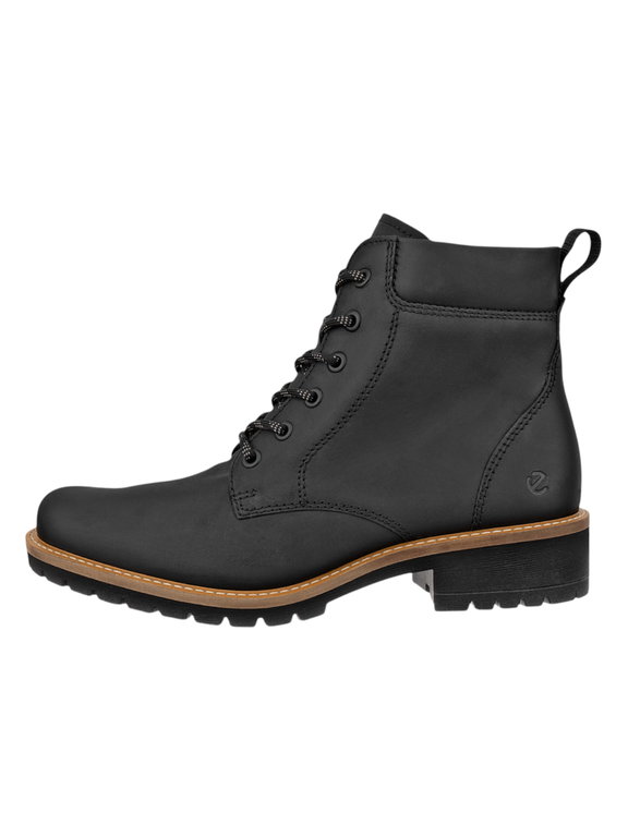 ECCO Stiefelette Elaina Lace Boot (Premium-Leder) schwarz Damen