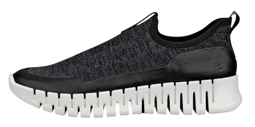 ECCO Sneaker Gruuv Easy-Slip (atmungsaktiv Textil) schwarz Damen