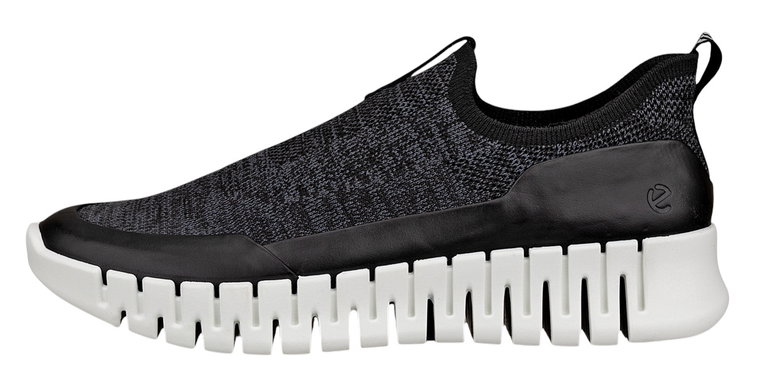 ECCO Sneaker Gruuv Easy-Slip (atmungsaktiv Textil) schwarz Damen