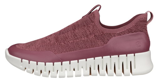 ECCO Sneaker Gruuv Easy-Slip (atmungsaktiv Textil) burgundrot Damen