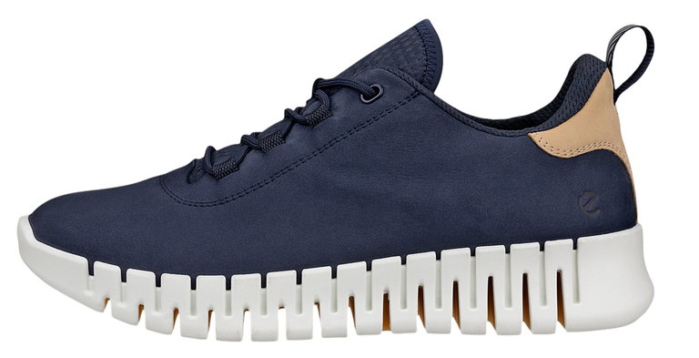 ECCO Sneaker Gruuv Lea (weiches Nappaleder) navyblau Damen