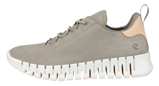 ECCO Sneaker Gruuv Lea (weiches Nappaleder) graubeige Damen
