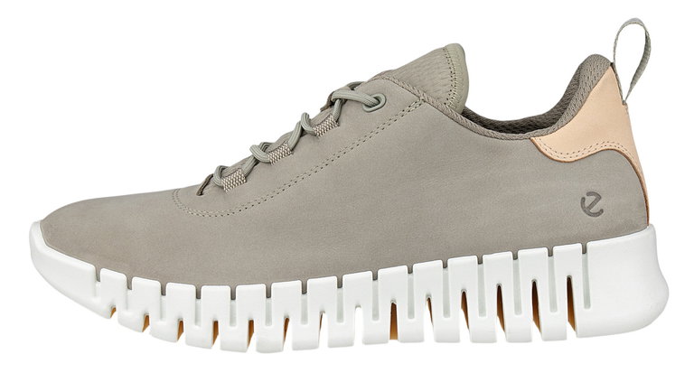 ECCO Sneaker Gruuv Lea (weiches Nappaleder) graubeige Damen