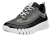 ECCO Sneaker Gruuv Lea (atmungsaktiv Textil) schwarz Damen
