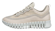 ECCO Sneaker Gruuv Lea (atmungsaktiv Textil) limestone Damen