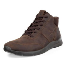 ECCO Alltag-Halbstiefel Irving Zip Ankle Boot (Nubukleder, wasserdicht) dunkelbraun Herren