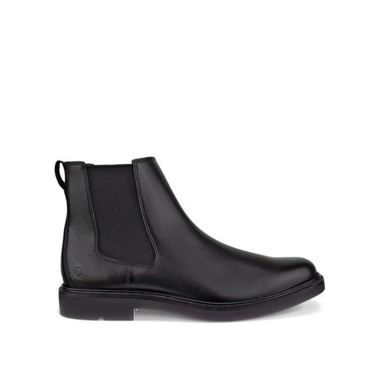 ECCO Half Boots Metropole London (Chelsea Boots made of full-grain leather) black men's