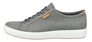 ECCO Sneaker Mens Soft 7 (aus Premium-Leder) hellgrau Herren