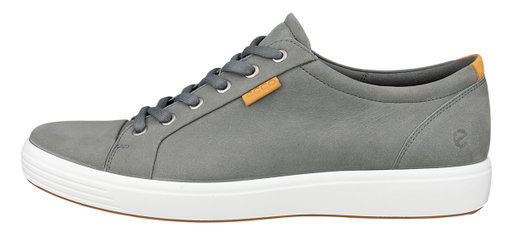 ECCO Sneaker Mens Soft 7 (aus Premium-Leder) hellgrau Herren