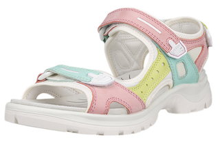 ECCO Sandale Yucatan Leder bunt/weiss Damen