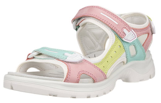 ECCO Sandale Yucatan Leder bunt/weiss Damen