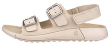 ECCO Sandale Cozmo 3 Strap (Premium-Leder) beige Damen