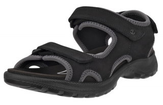 ECCO Hike 3 Strap Sandal (Leather) black ladies