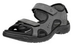 ECCO Hike 3 Strap Sandal (Leather) grey Men's