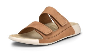 ECCO Sandale Cozmo Flat braun/beige Damen