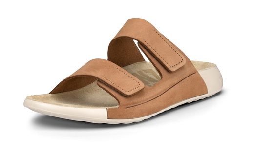 ECCO Sandały Cozmo Flat brązowe/beżowe dla kobiet