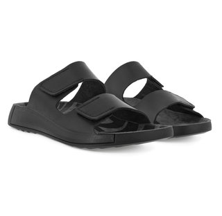 ECCO Cozmo Flat Sandal (full-grain leather, flexible sole) black men's