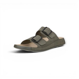 ECCO Cozmo Sandal (Suede) olive green men's