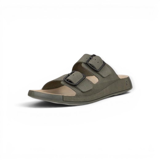 ECCO Cozmo Sandal (Suede) olive green men's