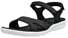 ECCO Sandale Cruise II 3 Strap (Nubukleder) schwarz Damen