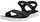ECCO Sandale Cruise II 3 Strap (Nubukleder) schwarz Damen