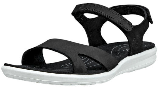 ECCO Sandale Cruise II 3 Strap (Nubukleder) schwarz Damen