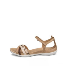ECCO Sandale Flash X-Strap (Vollnarbenleder) hellbraun Damen