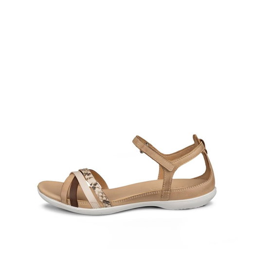 ECCO Sandale Flash X-Strap (Vollnarbenleder) hellbraun Damen