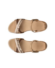ECCO Sandale Flash X-Strap (Vollnarbenleder) hellbraun Damen