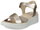 ECCO Sandale Flowt (Vollnarb und Nubukleder) gold/weiss Damen