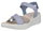ECCO Sandale Flowt (Vollnarb und Nubukleder) blau Damen
