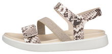 ECCO Sandale Flowt (Leder) beige/weiss Damen