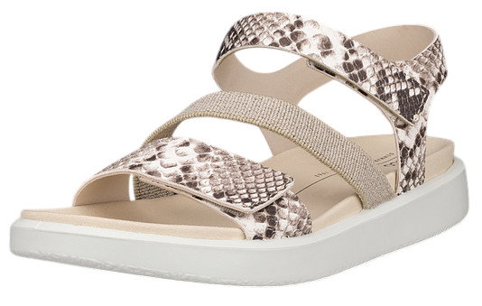 ECCO Sandale Flowt (Leder) beige/weiss Damen