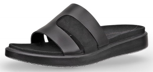 ECCO Sandale Flowt Slide (Premium-Leder) schwarz Damen