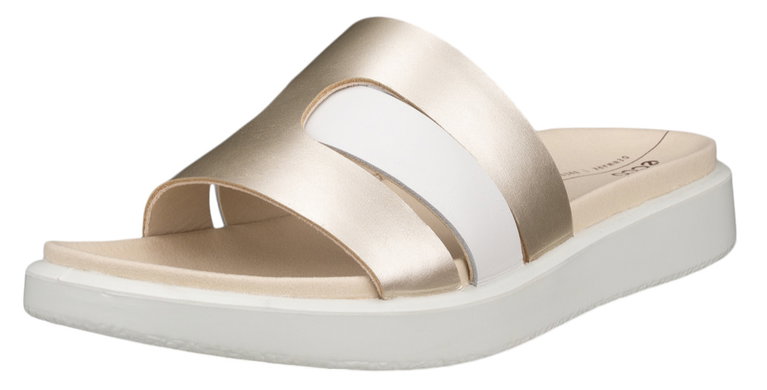ECCO Sandale Flowt Slide (Premium-Leder) gold Damen