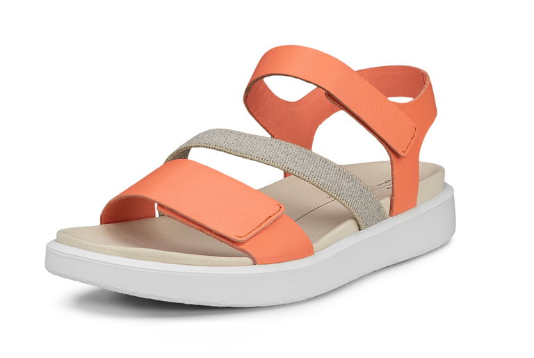 ECCO Sandale Flowt (Leder) korallrot Damen